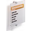 Durable Informačná tabuľka Crystal Sign 210 x 210 mm