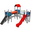 Playground zostava so šmýkačkou a lan. mostom 4U305K-15