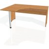Hobis Pracovný stôl Gate, ergo, pravý, 160x75,5x120 cm, jelša/jelša