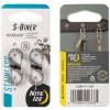 Nite Ize S-Biner Microlock oboustranná nerezová karabina - sada 2 ks - stříbrná