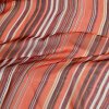 Hodvábny šifón hrdzavé zvislé pruhy, š.135