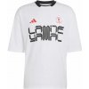 Pánske tričko s krátkym rukávom adidas LAMINE YAMAL HOT TEE biele KD6432 - S