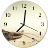 Nástenné sklenené hodiny Čln fi 30 cm