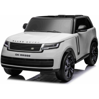 Beneo Elektrické autíčko Range Rover model 2023, Dvojmiestne, biele, Koženkové sedadlá, Rádio so vstupom USB, Zadný Pohon s odpružením, 12V7AH Batéria, EVA kolesá, Kľúčové trojpolohové štartovanie, 2,