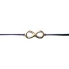 Šnúrkový minimalistický Glosery náramok Nekonečno ∞, chirurgická oceľ, šnúrka 0,8mm Obvod zápästia: S 16-17 cm, Šnúrka: červená, Prvky: zlaté