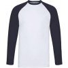 Fruit of the Loom Pánske tričko s dlhým rukávom 61-028-0 White L