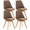 Design-Shop Linares zamat drevené nohy natura Tmavo hnedá 4 ks