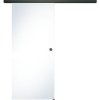 Celoskleněné posuvné dveře sada čiré sklo, 820x2100 mm, posuvné kování černá