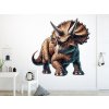 Nalepte.cz Triceratops textilní prelepiteľná nálepka na stenu list 20 x 20 cm