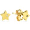 Lillian Vassago Zlaté kôstkové náušnice Hviezdička so zirkónom LLV22-GER138Y