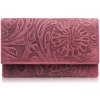 Paolo Peruzzi Dámska kožená peňaženka vintage, kvetinová | ružová T-108-HCH