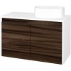 Dreja Skrinka pod umývadlo VISIT SZD2 80 (umývadlo Circo) - N01 Biela lesk / Úchytka T33 - čierna mat / D06 Orech / Pravé