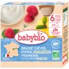 BABYBIO Olovrant z kozieho bio mlieka s jablkom a malinami 6m+ 4 x 85 g