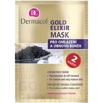 Dermacol GOLD ELIXIR omladzujúca maska s kaviárom 2 x 8 g