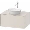 DURAVIT White Tulip závesná skrinka pod umývadlo na dosku, 1 zásuvka, 800 x 550 x 408 mm, nordická biela matná, WT497503939