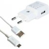 EP-TA50EWE + ECB-DU4AWE Samsung 8W cestovná nabíjačka + microUSB dátový kábel White (Service Pack - originálny diel)