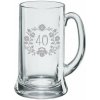 Pohár B.Bohemian Pivný polliter 0,5 l Jubileum 40 rokov motív kvetinky (KP01-40)