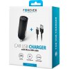 Auto nabíjačka Forever M02 USB 2A s micro-USB káblom čierna