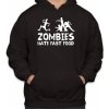 Fajntričko Mikina- Zombies hate fast food, Farba čierna, Strih/ Variant Pánsky/UNISEX