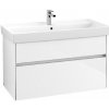 Villeroy & Boch Collaro - Umývadlová skrinka, 95x55x44 cm, 2 zásuvky, Glossy White C01100DH