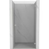 Mexen, Mexen Lunar-B Otočné pravé sprchové dvere 80 cm, transparentné, brúsený nikel - 832-080-000-97-00-P