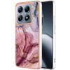 PROTEMIO 94119 IMD MARBLE Ochranný kryt pre Xiaomi 14T Pro ROSE RED