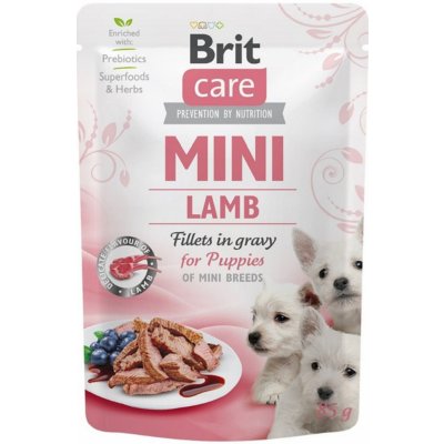 Brit Care Mini Puppy Lamb Fillets In Gravy kompletné superprémiové krmivo pre šteňatá mini plemien kapsička 85 g