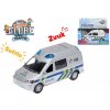 Auto polícia 13cm kov spätný chod na batérie so svetlom a zvukom v krabičke
