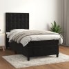 Box spring postel s matrací černá 90x190 cm samet Černý 3143237