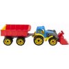 Traktor s lyžicou a vlečkou 61cm