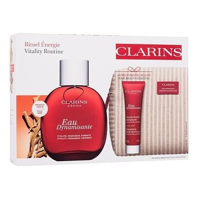 Clarins Eau Dynamisante : osvěžující tělová voda 100 ml + sprchový gel 30 ml + kosmetická taštička unisex