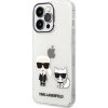 Puzdro Karl Lagerfeld PC/TPU Ikonik Karl and Choupette iPhone 14 Pro - transparentné