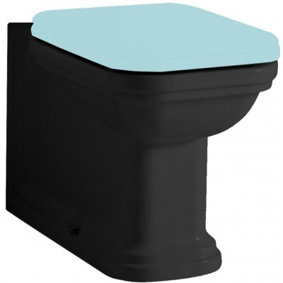 Kerasan WALDORF WC kombi misa 40x68cm, spodný/zadný odpad, čierna mat 411731