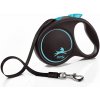 Flexi Black Design vodítko M do 25kg, 5m popruh – modré