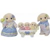 Sylvanian family Rodina Flora králiky s trojčatami