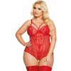 Red body ouvert 1891 by softline plus size collection