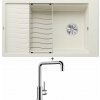 Blanco ELON XL 8 S biela soft 527072 + odkvapkávacia mriežka + Blanco MILI chróm 519413