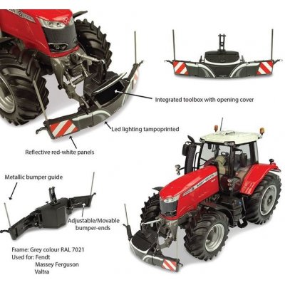 Universal Hobbies Nárazník traktora 800 kg šedá 1:32