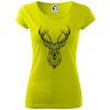 Jeleň kresba - Dámske tričko Pure - L ( Limetková )