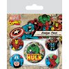 Odznaky set Marvel Retro - Hulk