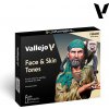 Vallejo Model Color 16 colors Set 70258 Face & Skin Tones 18ml