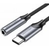 Vention BGMHA audio kabel 0,1 m 3.5mm USB typu C Šedá