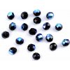 Sklenené korálky brúsené ohňovky 8 mm - 23980/28701 čierna AB (20 g)