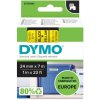 DYMO páska D1 24mm x 7m, čierna na žltej S0720980