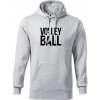 Volleyball nápis - Mikina pánska Cape s kapucňou - 2XL ( Svetlosivý melír )