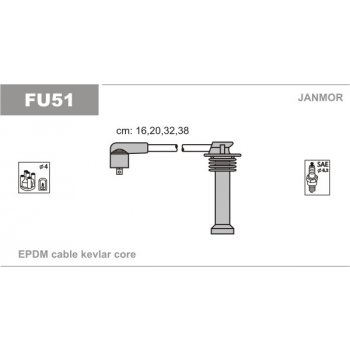JANMOR Sada zapaľovacích káblov FU51