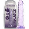 RealRock Crystal Clear Realistic 6″ fialové dildo s prísavkou 15,5 x 2,8 cm