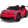 JOKO Elektrické Autíčko Porsche 911 GT 3 4x200W 24V, penové kolesá, kožené sedadlo, Nosnosť 50kg, červené
