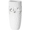 Biela dekoračná štrukturovaná váza biela Dolomit