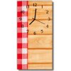 Sklenené hodiny vertikálne Farebný obrus kuchynský stôl 30x60 cm